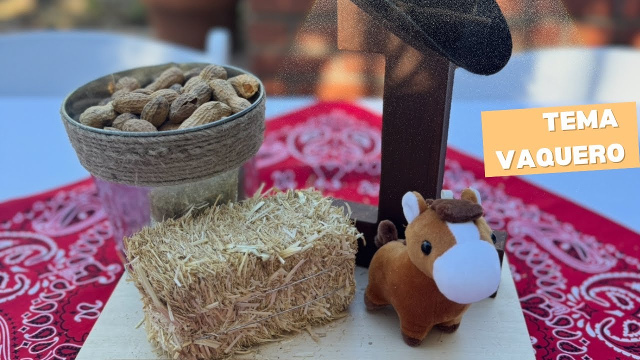 DIY Centro De Mesa Tema Vaquero