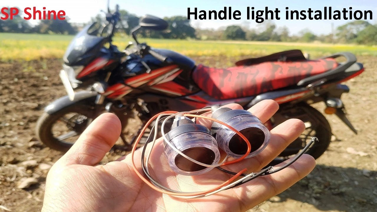 How to install Handle Light in Honda SP Shine || Handle Bar LED Light installation
