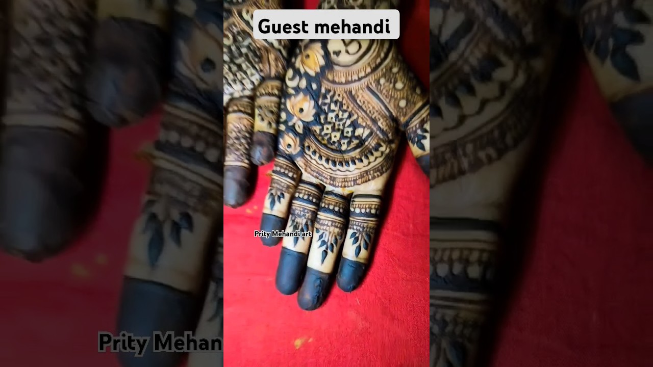 Guest mehandi design 🌿#ytshorts #shorts #mehndi #heena #hennadesigns #prity ##party mehndi #viral #
