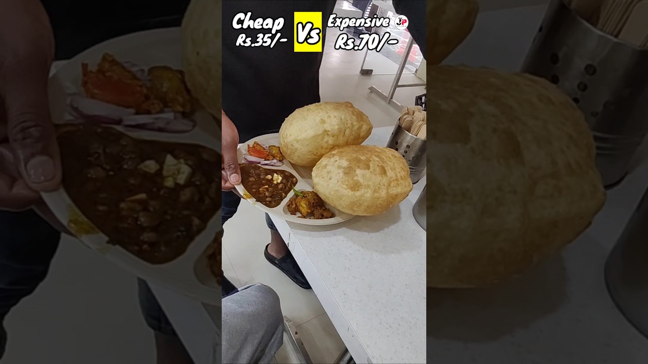 Cheap vs expensive chole bhature, roadside vs Shop 