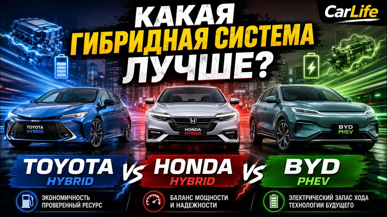 Какая гибридная система сегодня лучше Toyota, Honda или BYD?