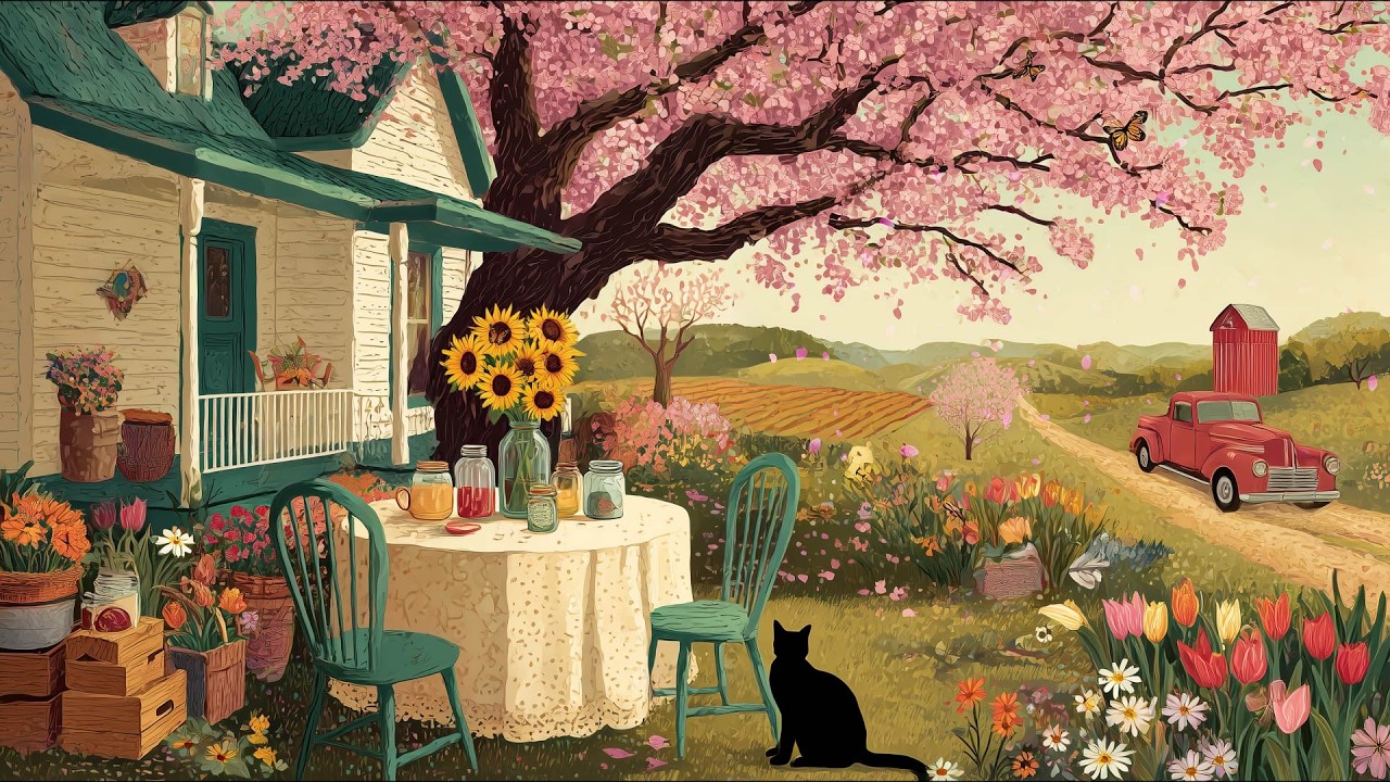 Spring Morning at a Cozy Countryside Cottage 🌸 | Peaceful Vintage Music