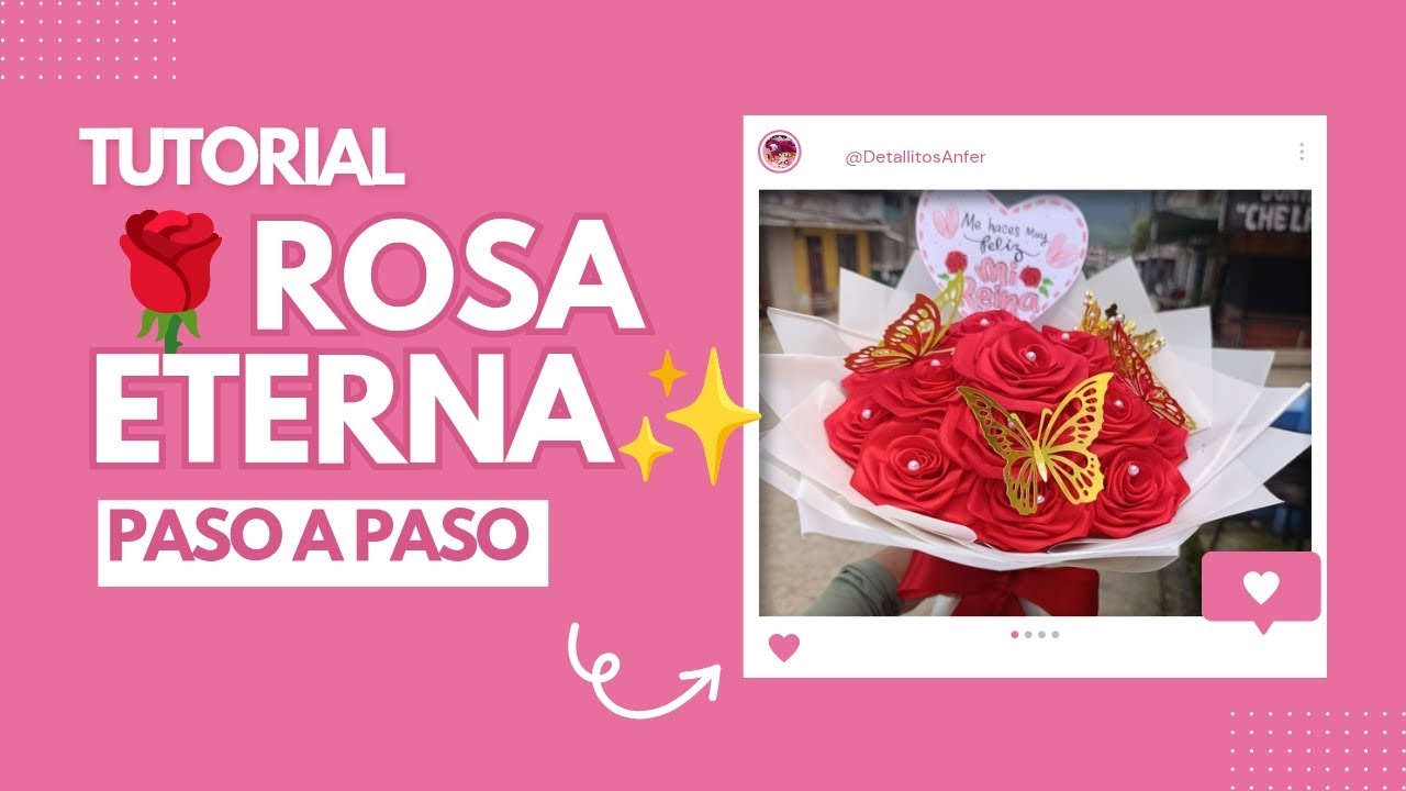 🌹 Cómo hacer una ROSA ETERNA | Tutorial fácil