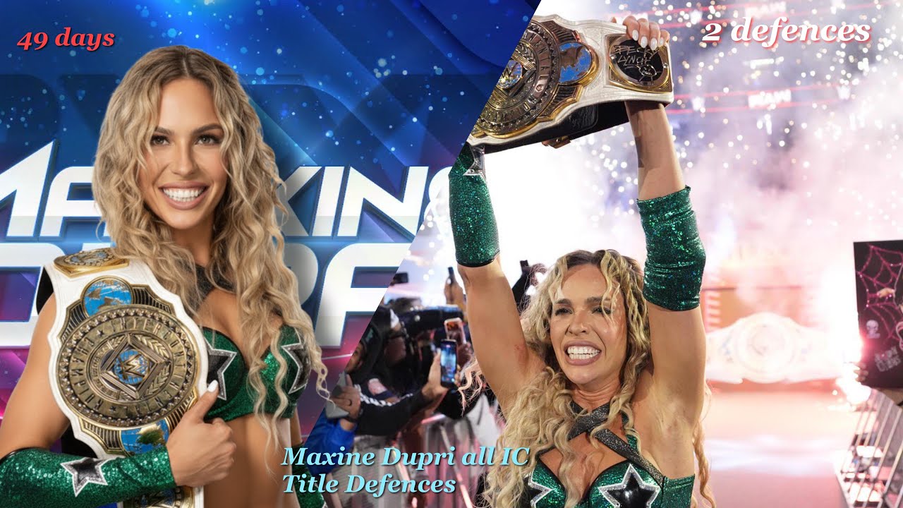 MAXINE DUPRI ALL WWE WOMEN’S IC CHAMPIONSHIP DEFENCES (ETHAN HOPE 🕸️)