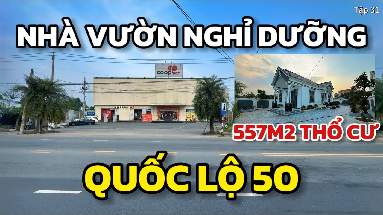 Nhà vườn nghỉ dưỡng mái thái rộng 557m2 đất thổ gần cầu ông thìn quốc lộ 50 về quận 8