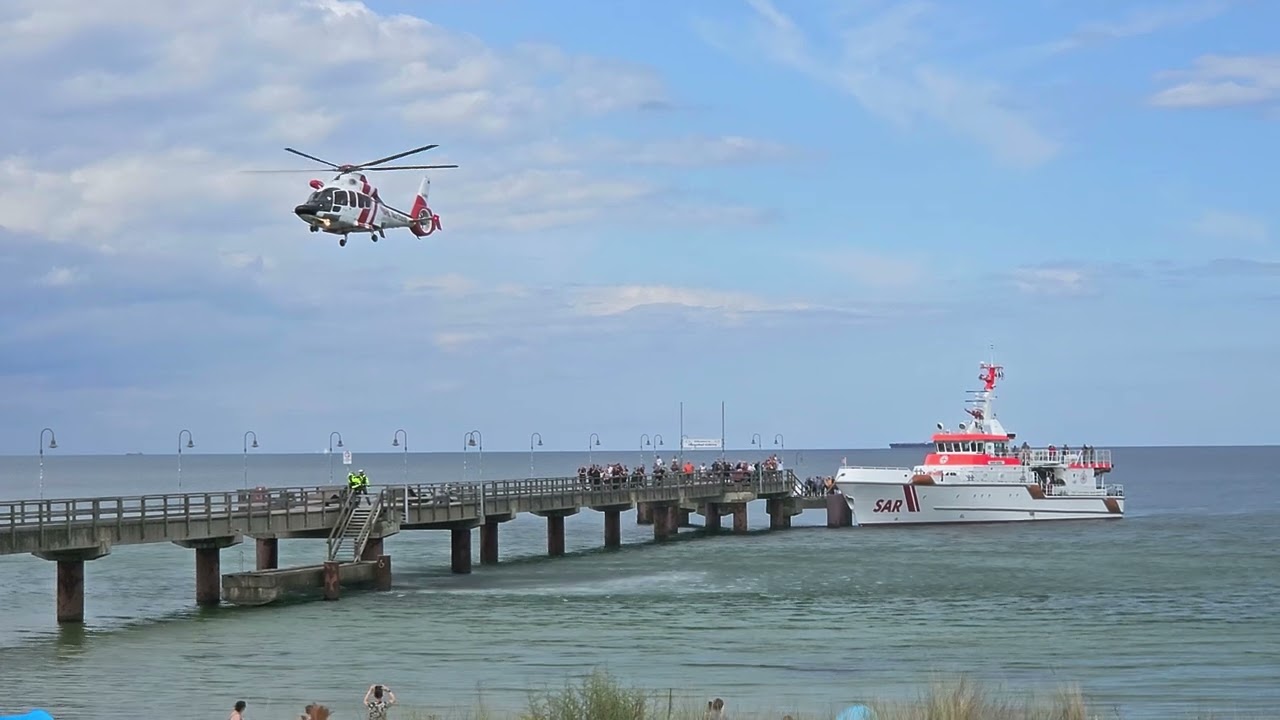 Offshore Northern Rescue D-HNHD Übung in Göhren/Rügen mit SAR Seenotkreuzer Harro Koebke DBAK 2.8.25
