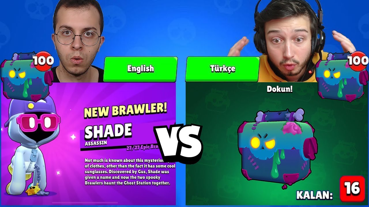 TÜRKÇE HESAP vs İNGİLİZCE HESAP ( 200 ÖLÜ KUTU AÇTIK ) !!! - Brawl Stars