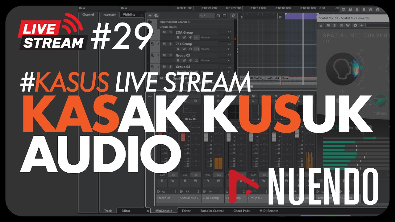 Live Stream #29 - #kasus begadang - kasak kusuk audio, diskusi bebas audio dan perkakasnya, Nuendo.