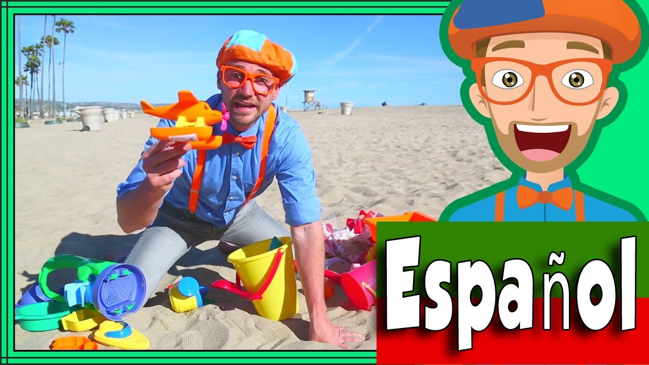 Blippi Español en La Playa con Juguetes de Arena | Aprende Colores para Niños