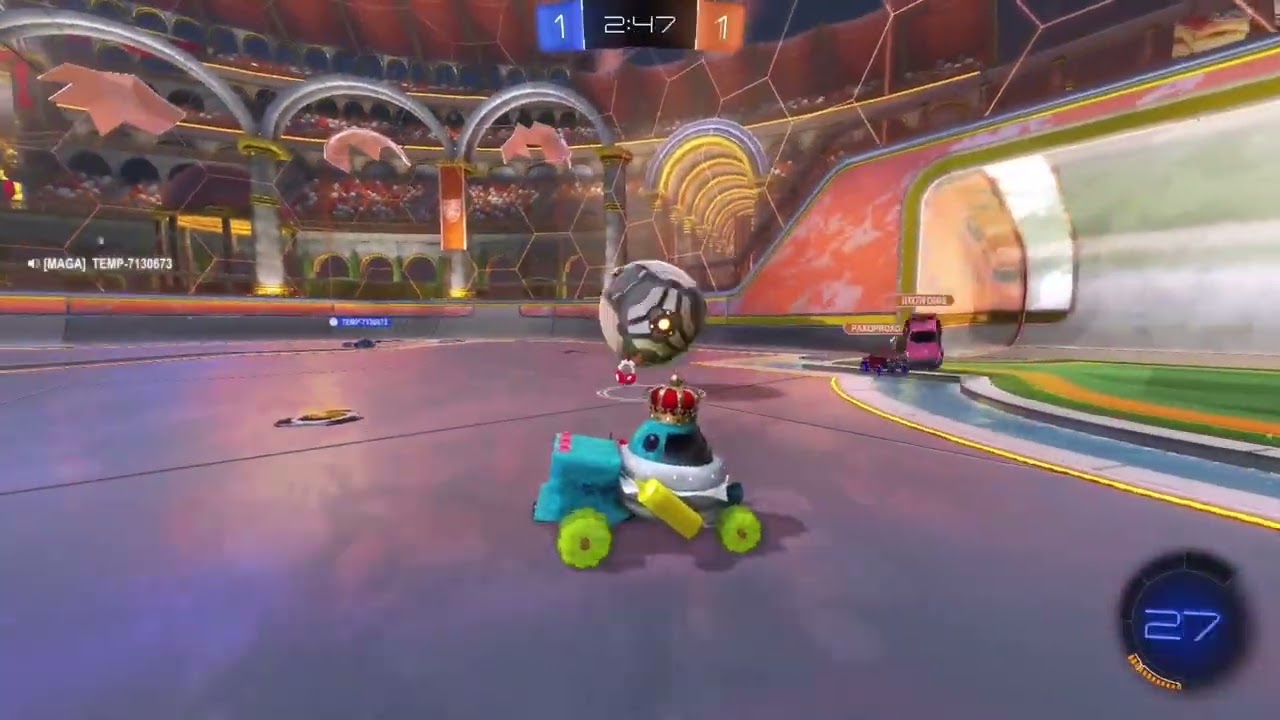 ROCKET LEAGUE WITH TEMP & WON THE GAME AT THE BUZZER!!