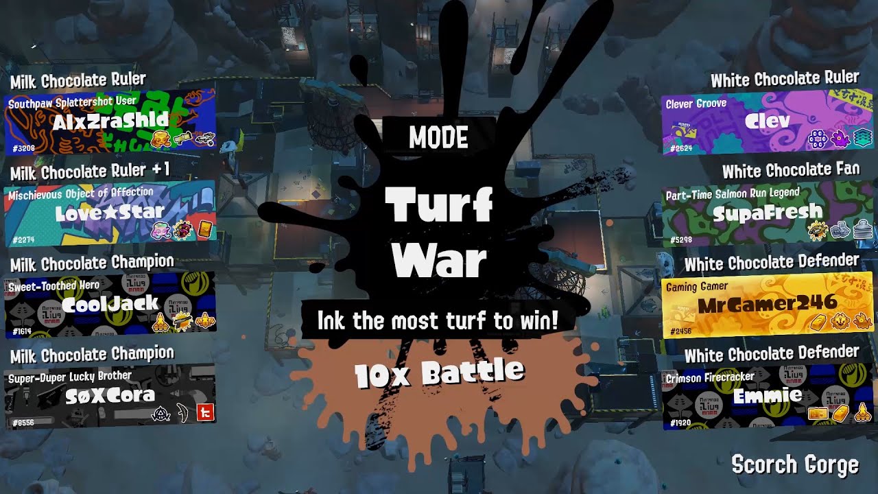Splatfest #5 - Dark Chocolate vs. Milk Chocolate vs. White Chocolate 2, 10x Battles