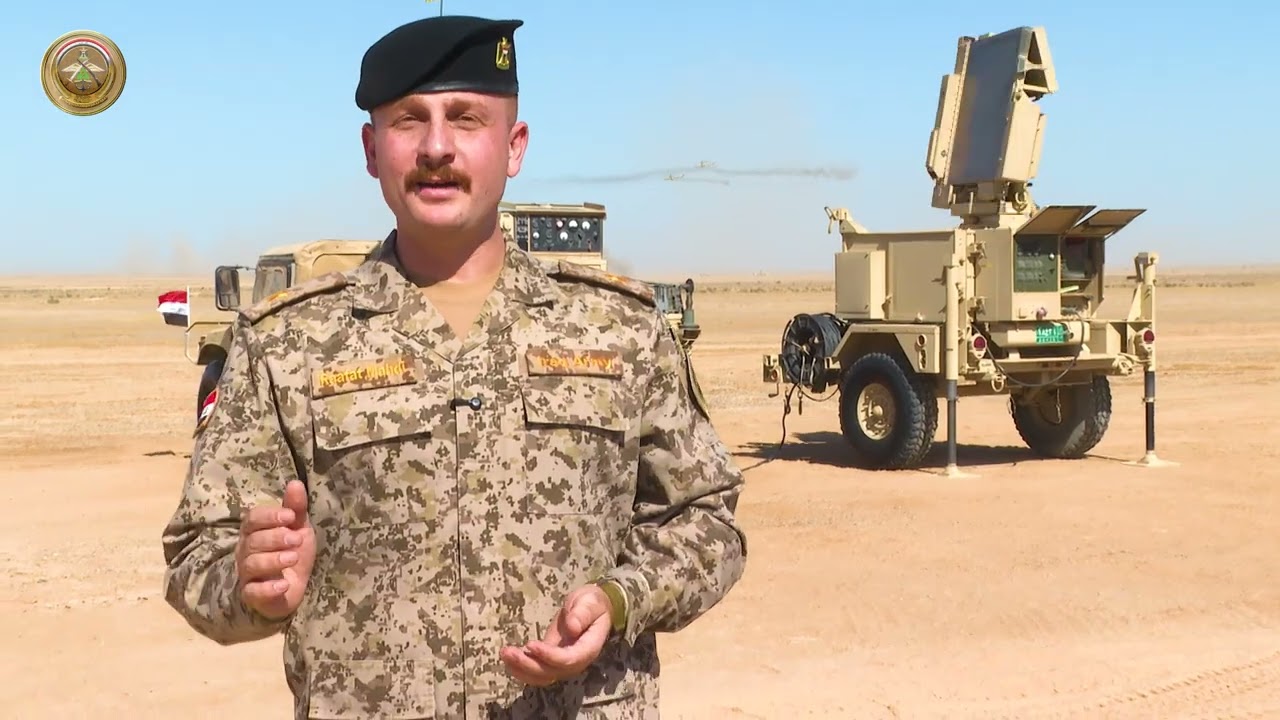القائد العام للقوات المسلحة ووزير الدفاع ورئيس اركان الجيش يحضرون تمرين ابطال العراق في منطقة الطاش