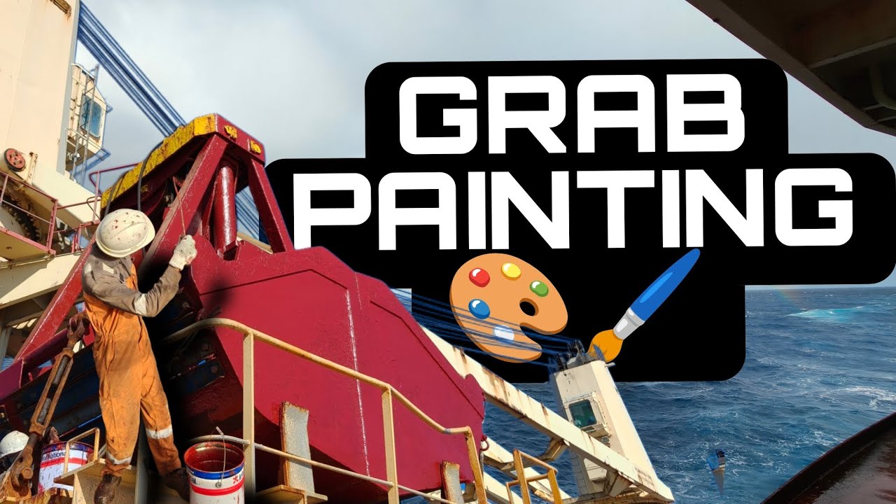 VLOG 39 GRAB PAINTING 🖌️🎨 ...#ship #marineservices #sailor #painting #grab #crane #seamanstory 