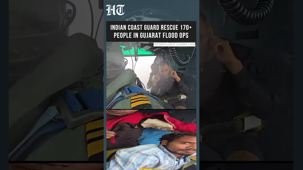 Indian Coast Guard Rescues Over 170 People During Gujarat Flood Operations | #shorts