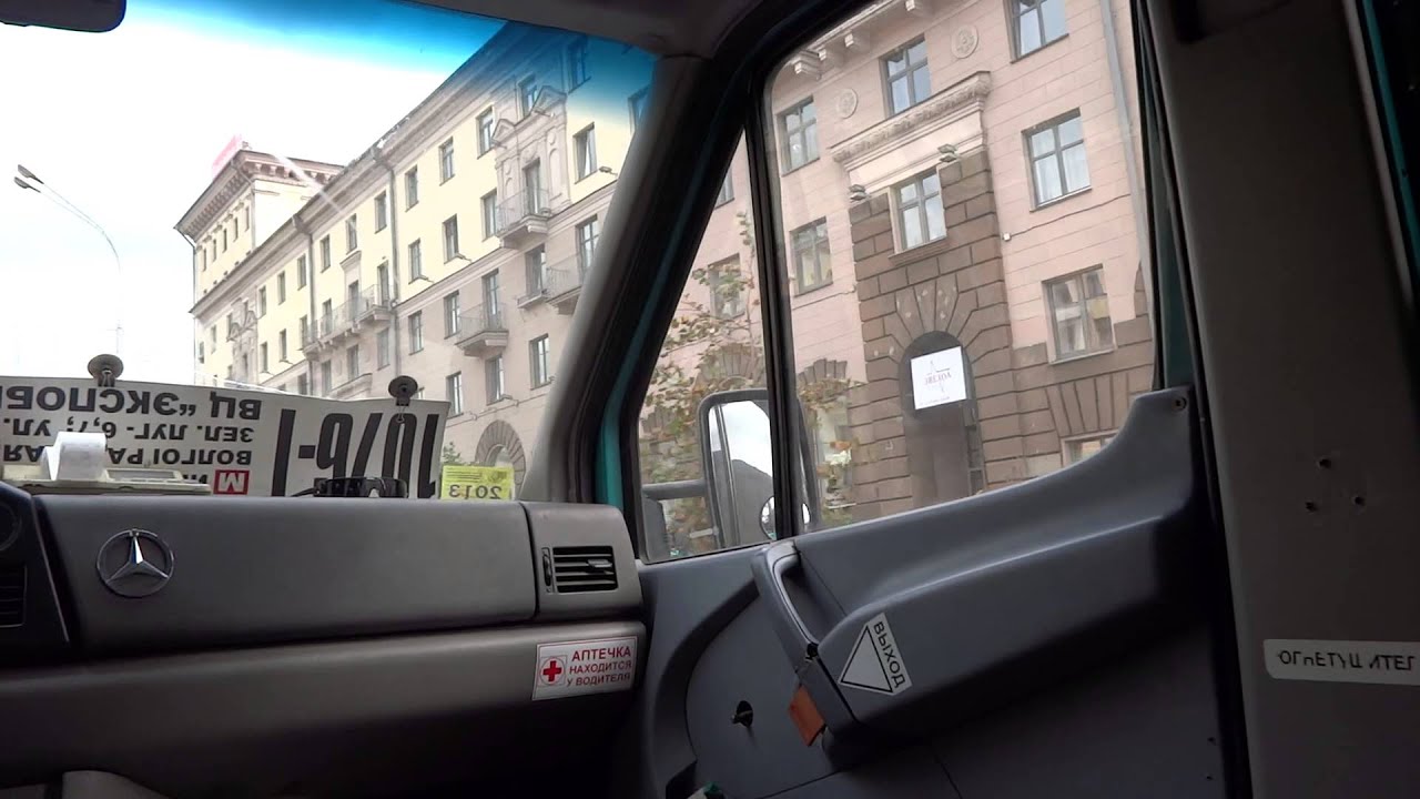 Ride in a marshutka in Minsk, Belarus   Минск, Беларусь