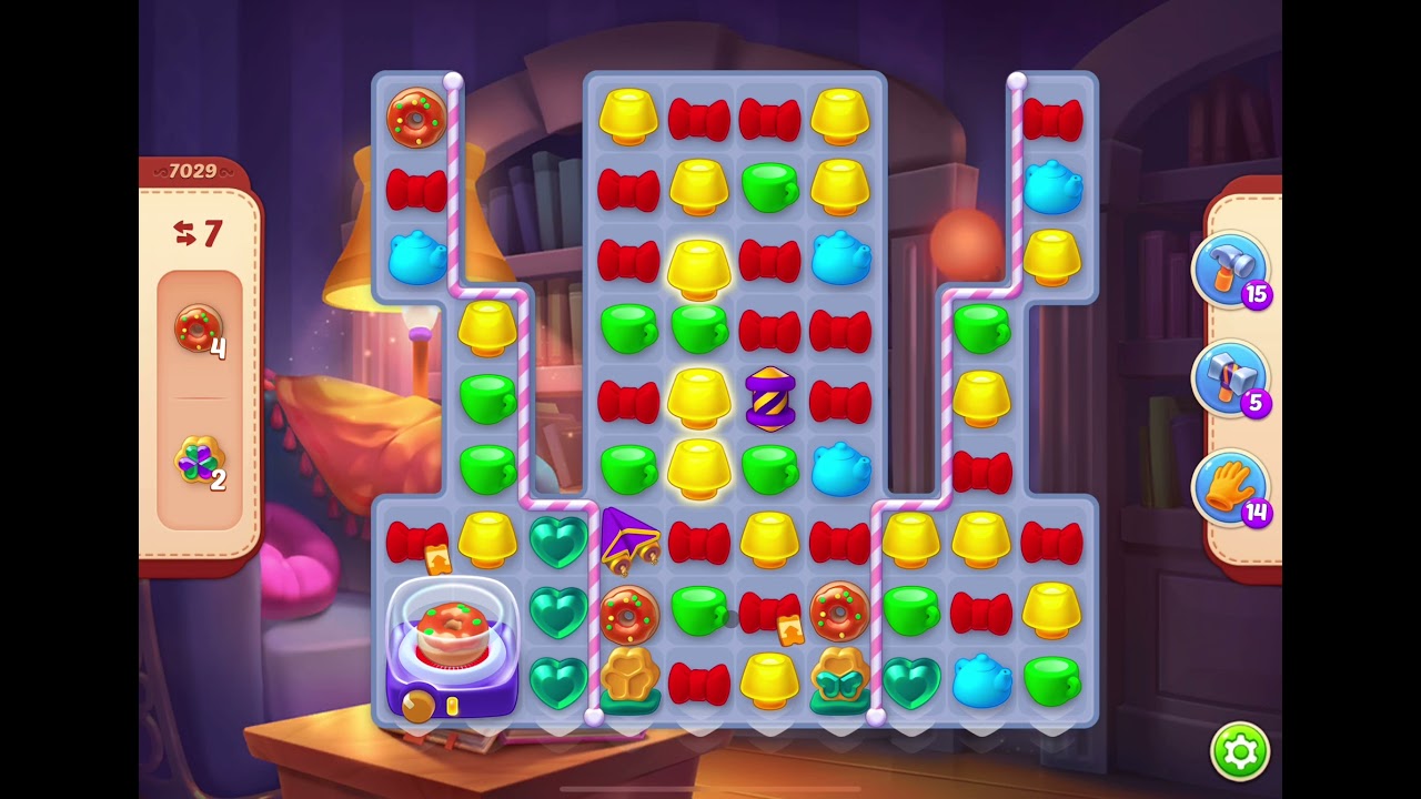 HomeScapes Level 7929 no boosters (18 moves)