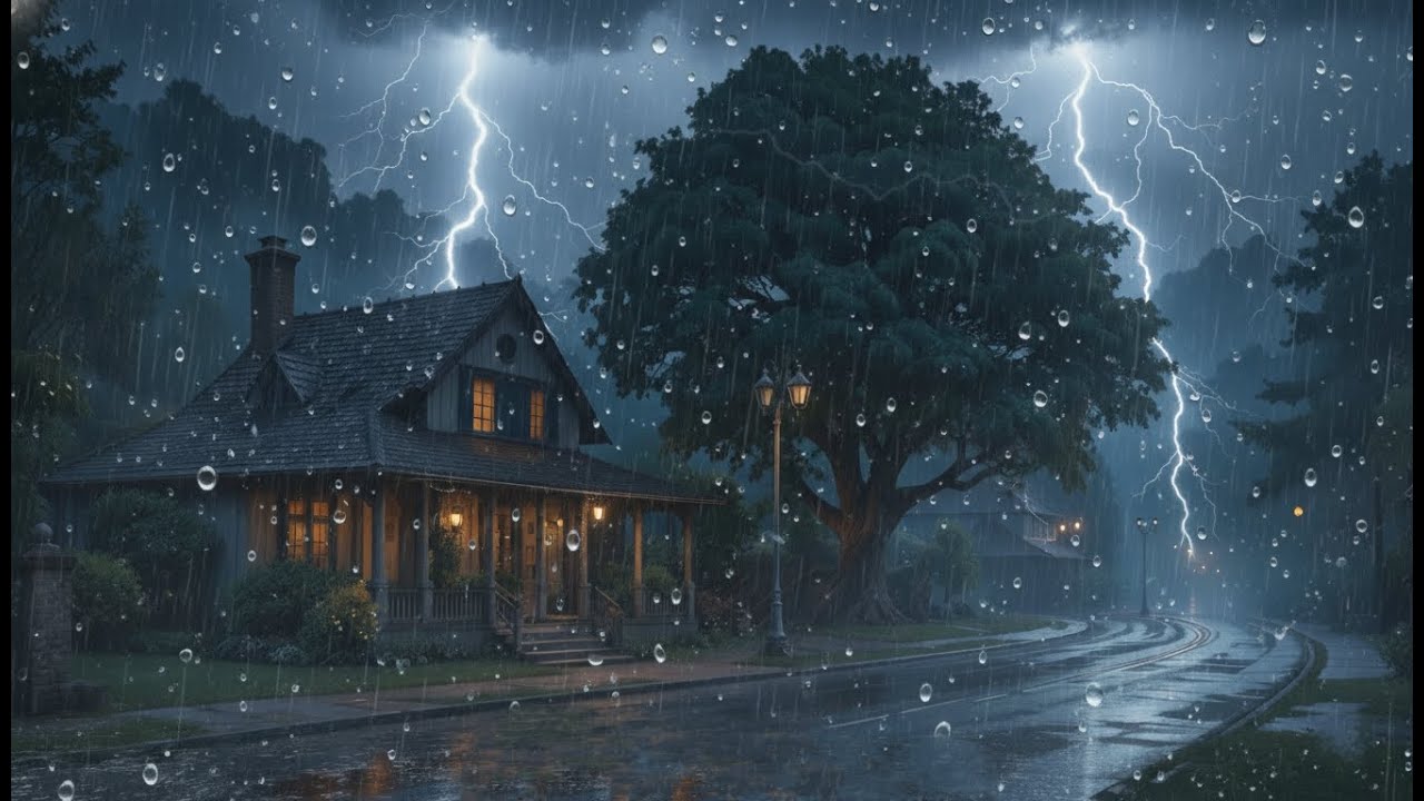 Cozy Forest Cabin at Night 🌧️ Gentle Rain Sounds for Deep Sleep and Relaxing Night Ambience