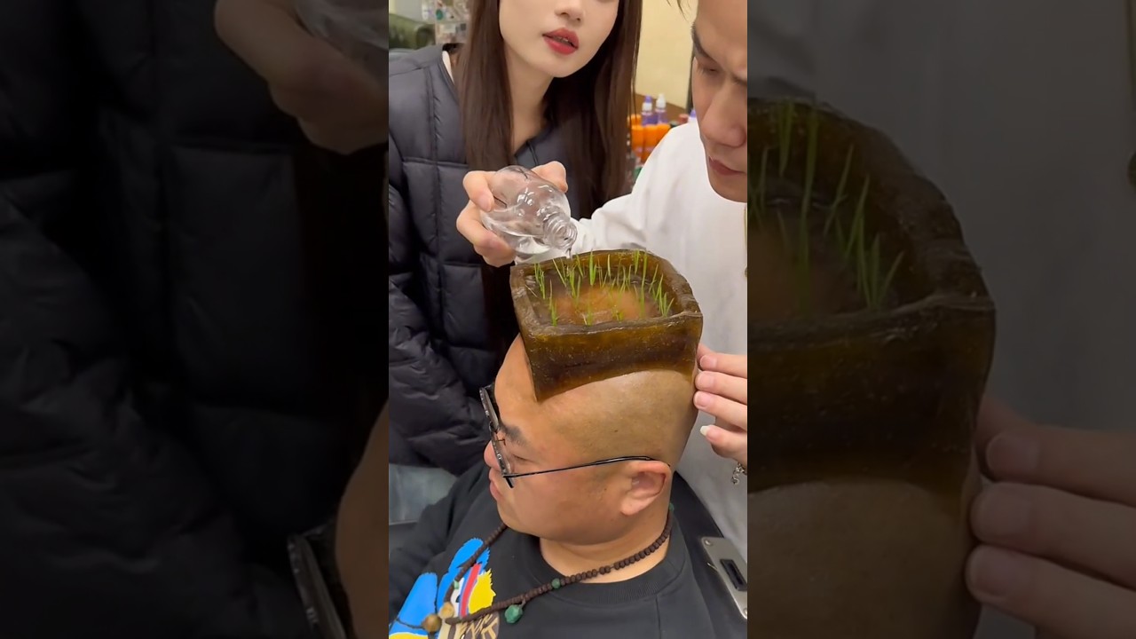 This barber can make unique hairstyles 🤣 #shortsvideo