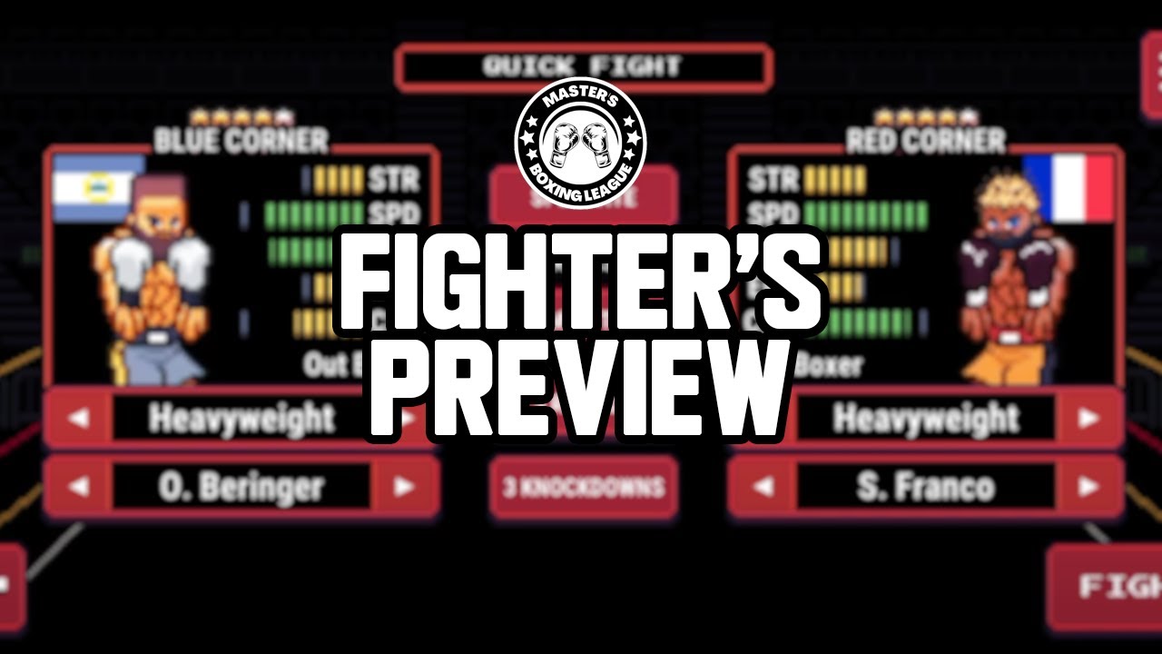 Prizefighters 2 - Master's Boxing League - Fighter's Preview