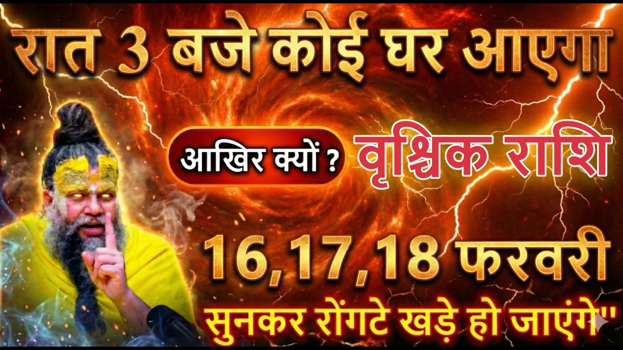 वृश्चिक राशि 16,17,18 फरवरी सावधान ⚠️  रात 3 बजे घर आता है – सुनकर रोंगटे खड़े हो जाएंगे vrischik