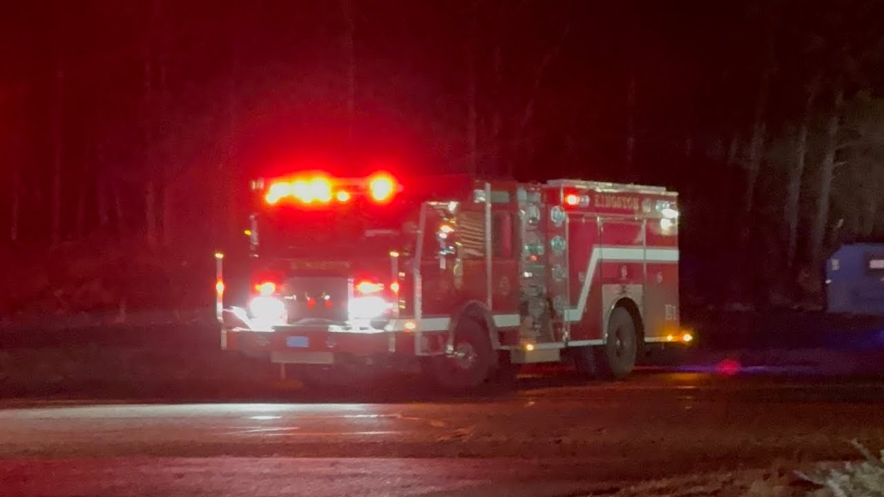 Kingston ma fire department A3 and engine 1 responding to a medical plus A1 leaving quarters 