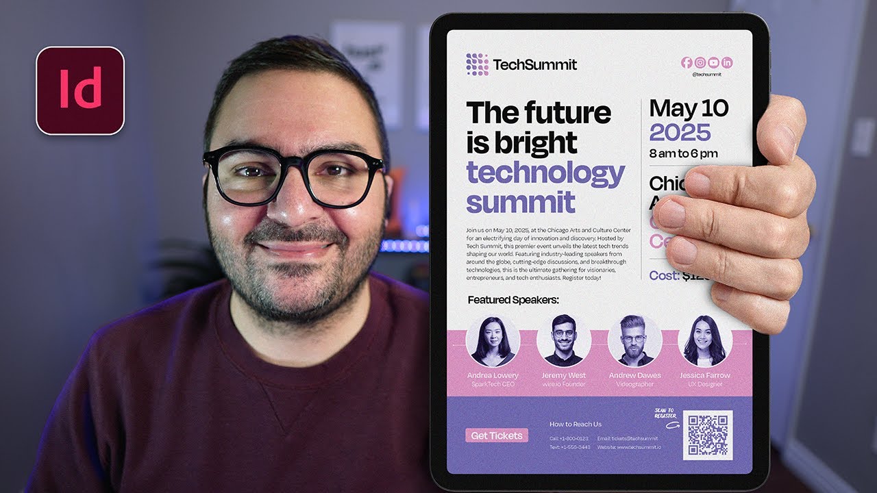 Learn how to create an interactive poster in Adobe InDesign