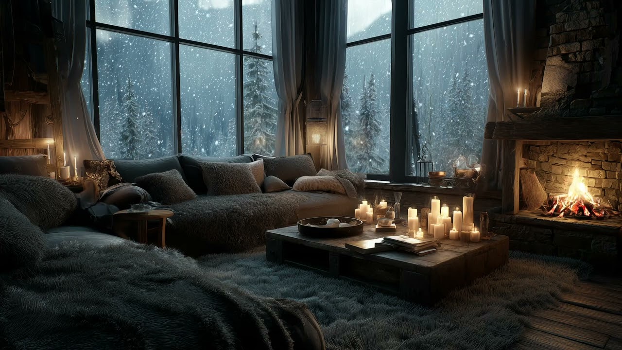 Fireplace Piano Atmosphere | Deep Relaxation & Peaceful Piano