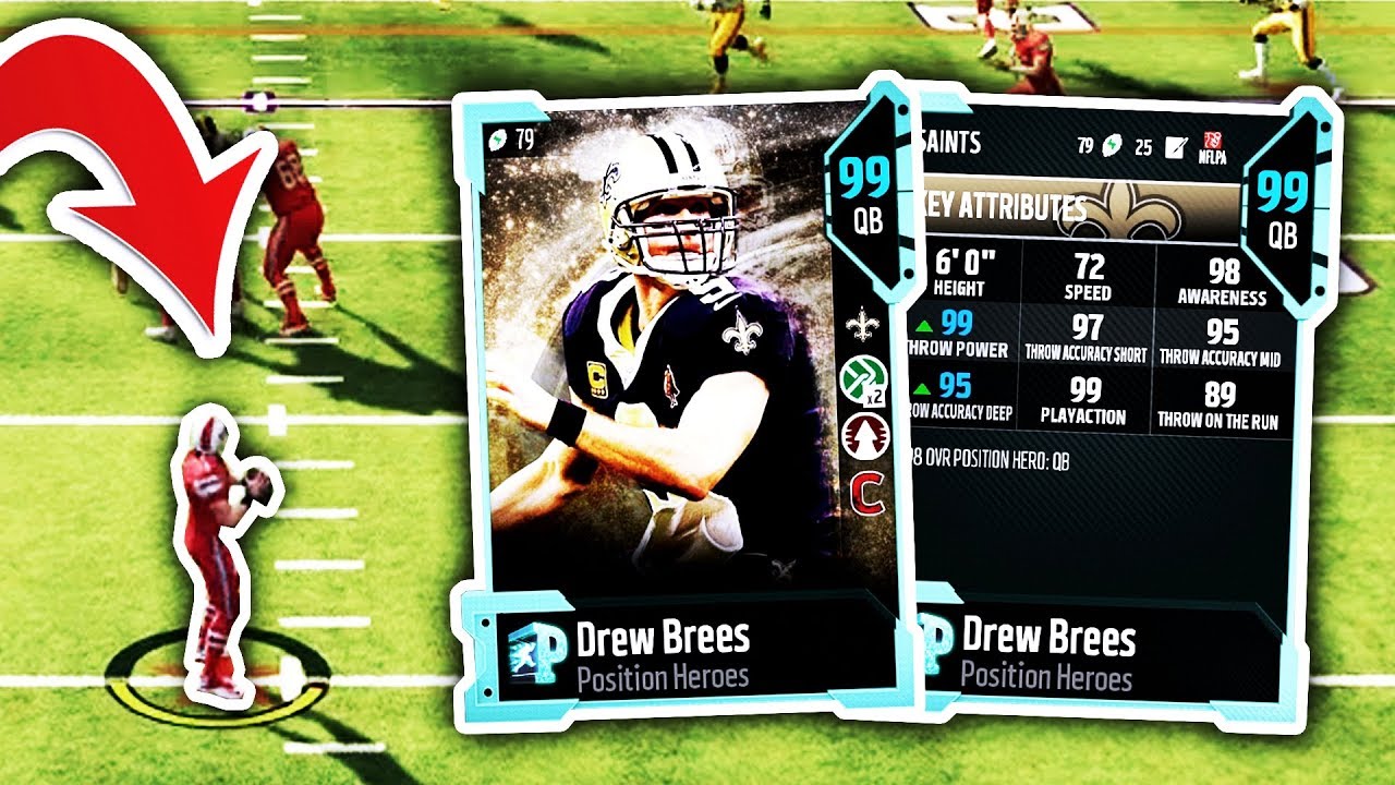 99 POSITION HERO DREW BREES IS A GOD! Madden 18 Ultimate Team
