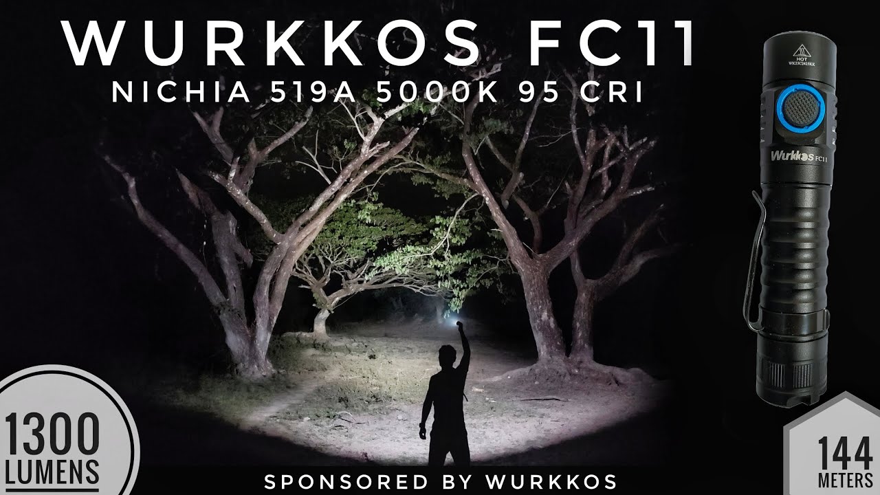 Wurkkos FC11, Nichia 519A 5000K, 1300 lumens
