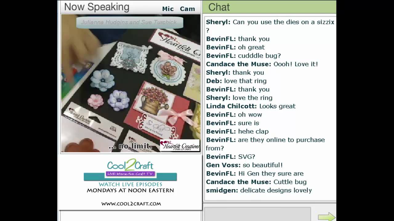 Cool2Craft - CHA Winter 2011 - Heartfelt Creations - hosted by Julianna Hudgins and Sue Turchick