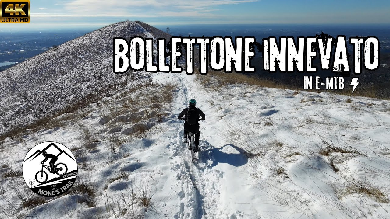 Bollettone innevato in e-MTB ⚡ Neve fresca, cresta e bosco invernale