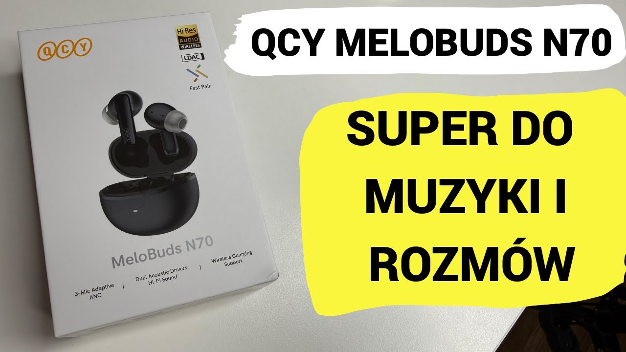 Nowe QCY MeloBuds N70 Bezprzewodowe Słuchawki Grają aż 50 GODZIN