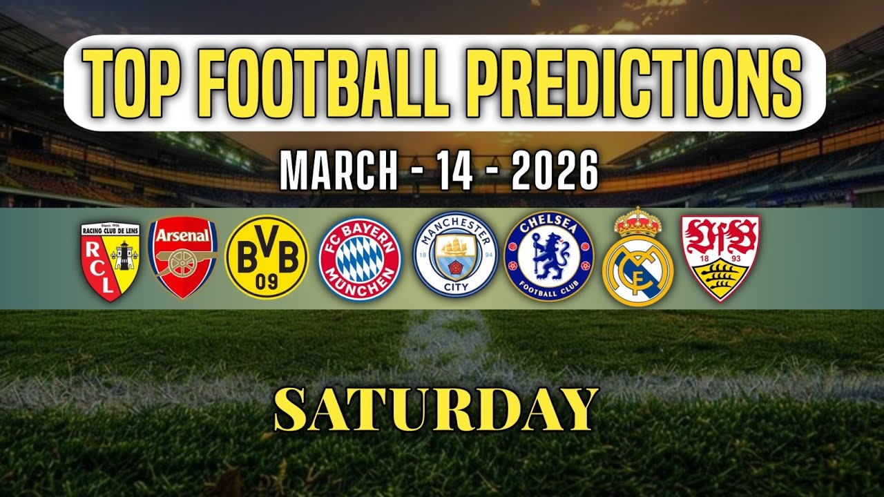 FOOTBALL PREDICTIONS TODAY 14 MARCH | PREMIER LEAGUE | LALIGA | BUNDESLIGA | SERIE A | KICKIQ | TIPS