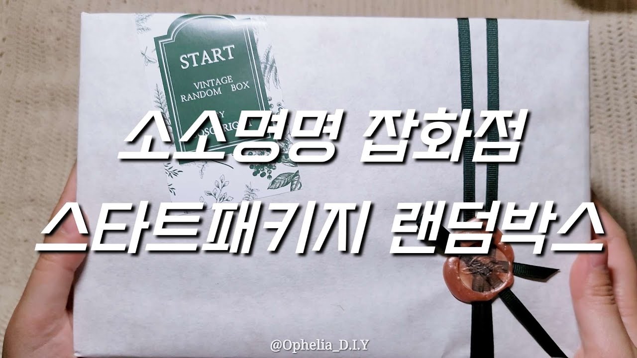 [문구하울] 소소명명 잡화점 스타트패키지 랜덤박스 하울 ASMR Stationery Items Haul Relaxing Sounds