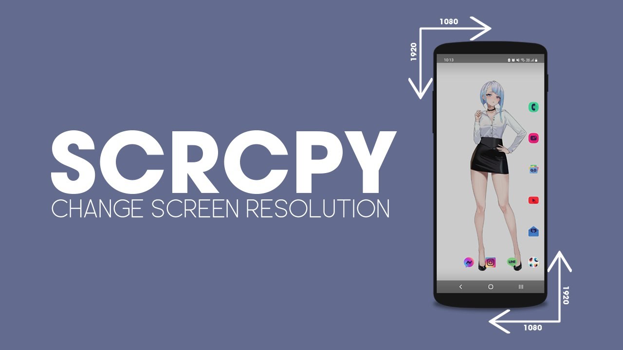 Change Screen Resolution in SCRCPY.