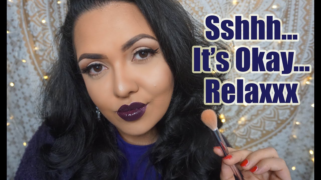 ASMR Shhh It's okay Relax |Mouth Sounds|Camera Brushing