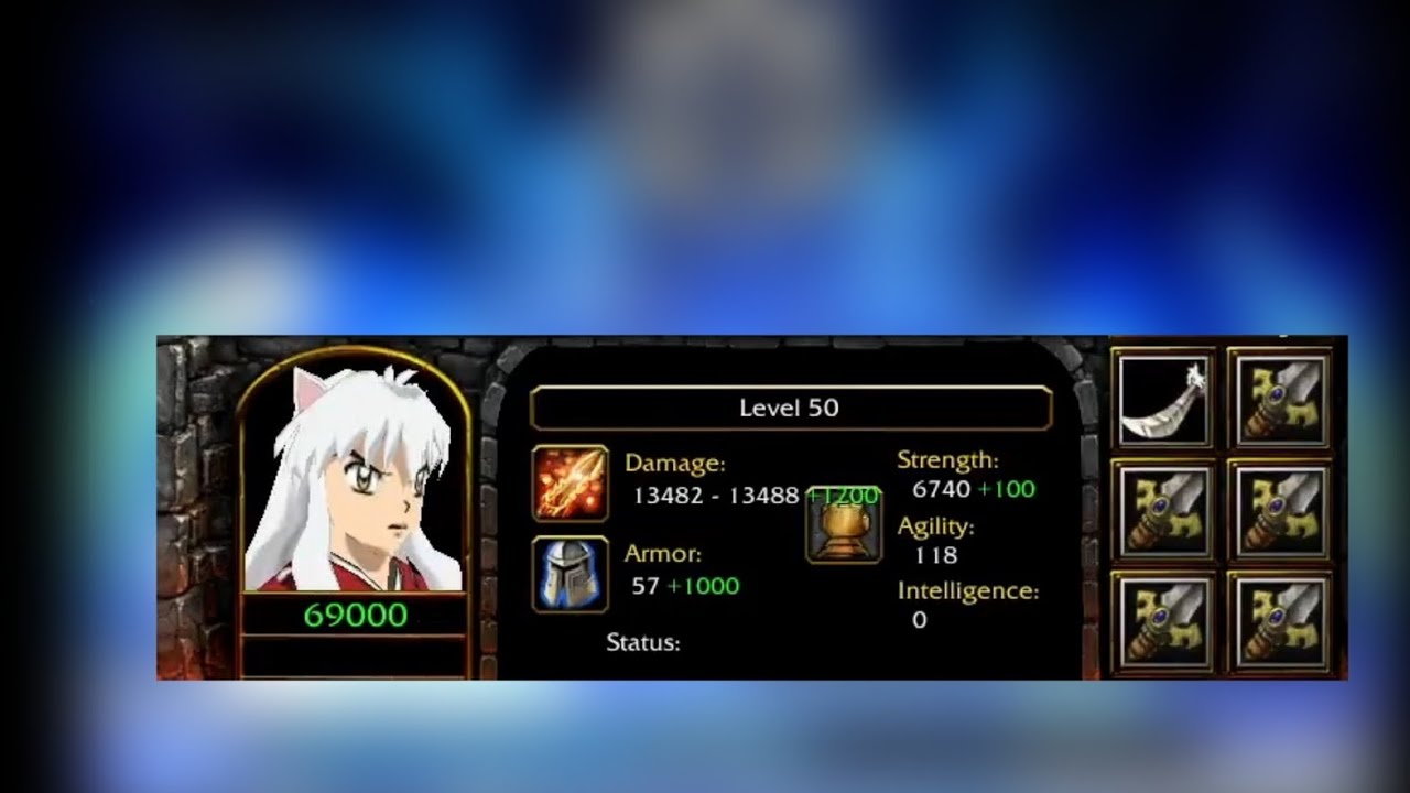 WARCRAFT 3 - FIGHT OF CHARACTERS - INUYASHA SOLO