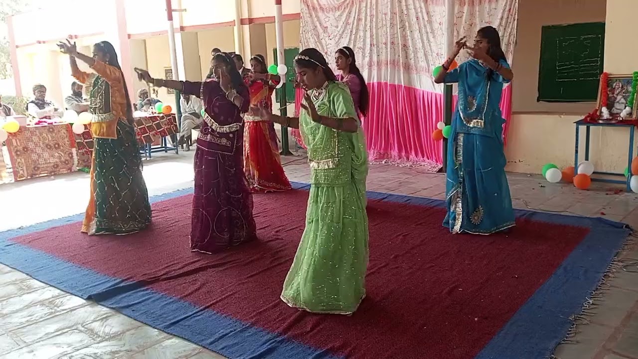नाचु मिर्गा नैणी थारी घूमर प्यारी लागे सा || Ghoomar Dance || Gsss Dhirasar hadan|| 🇮🇳🇮🇳