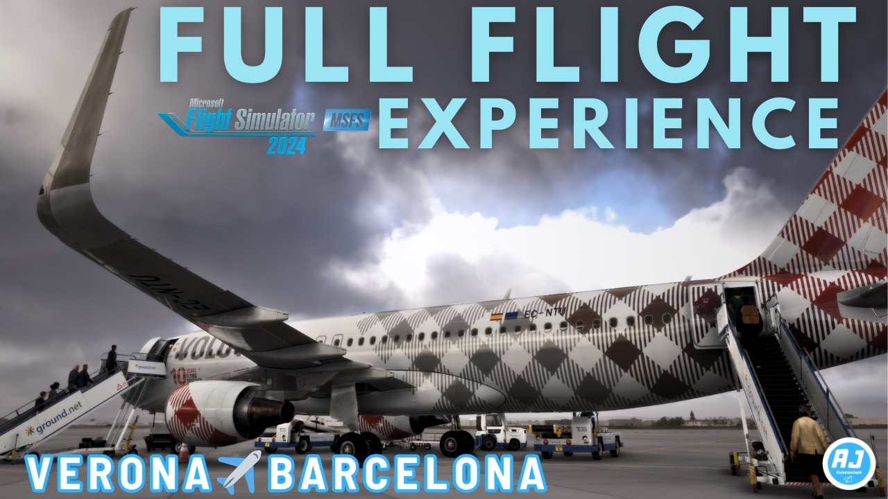 MSFS 2024 FULL FLIGHT EXPERIENCE IN THE VOLOTEA A320 | VERONA TO BARCELONA