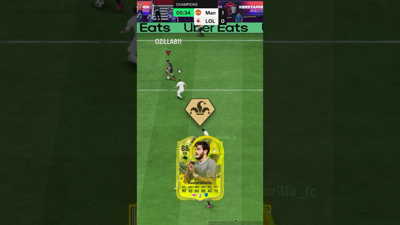 Kvaratskhelia with Trickster+ playstyle is scary! 😈 #eafc #eafc24 #fc24 #fut #football #shorts