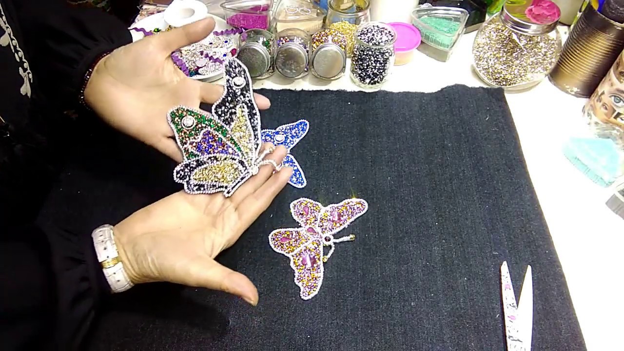 فراشتي 🦋بالجيلاتين والالوان , إهداء خاص  DIY[ Papillon en strass🦋