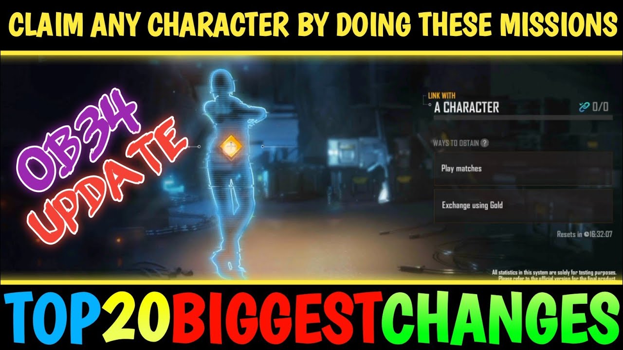 TOP 20 BIGGEST CHANGES AFTER OB 34 UPDATE🔥|| NEW UPDATE || FREE FIRE MAX