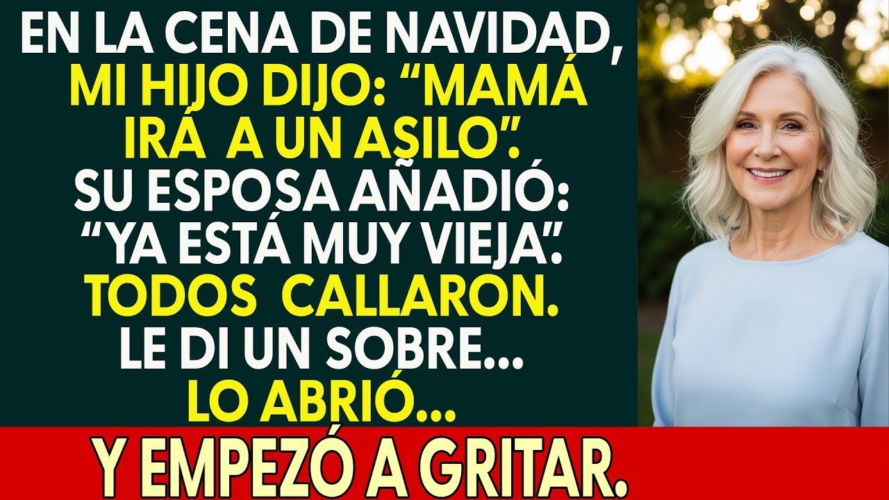 En la cena de Navidad, mi hijo anunció que me enviaría a un asilo — y empezó a gritar cuando yo…