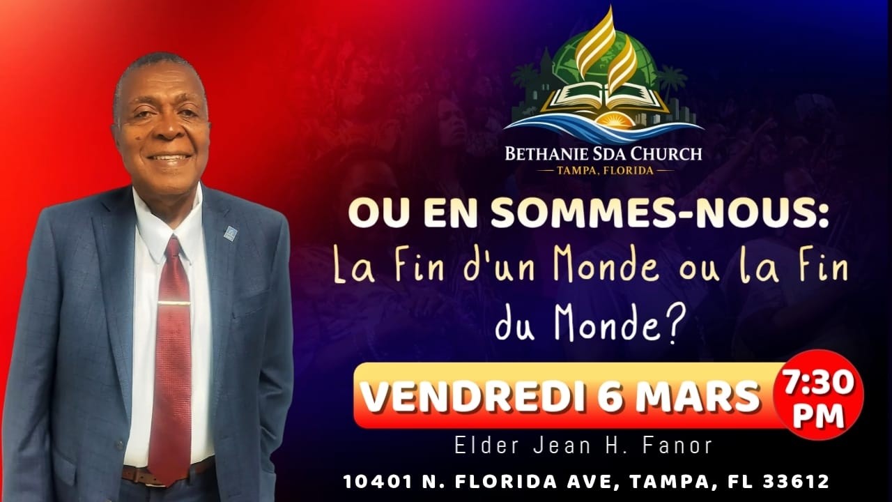 OU EN SOMMES-NOUS | ELDER. JEAN H. FANOR