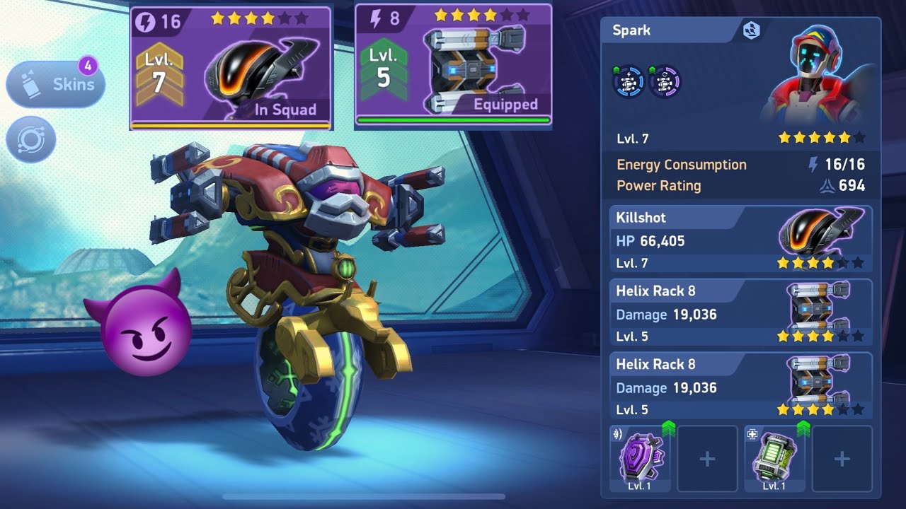 KILLSHOT x HELIX RACK 8 ☠️- DASH AND MISSILES ￼ ⚡🚀 | Mech Arena
