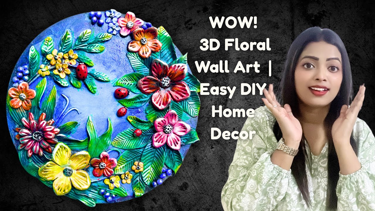 DIY 3D Floral Wall Art | Easy Step-by-Step Home Decor Idea!