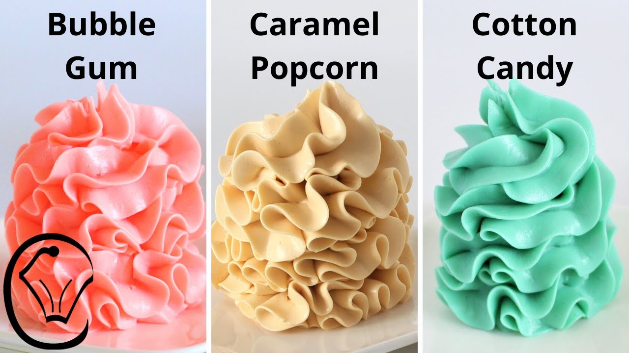 Condensed Milk Buttercream COMPILATION Salted Caramel Popcorn Cotton Candy Bubblegum Smooth No Grit