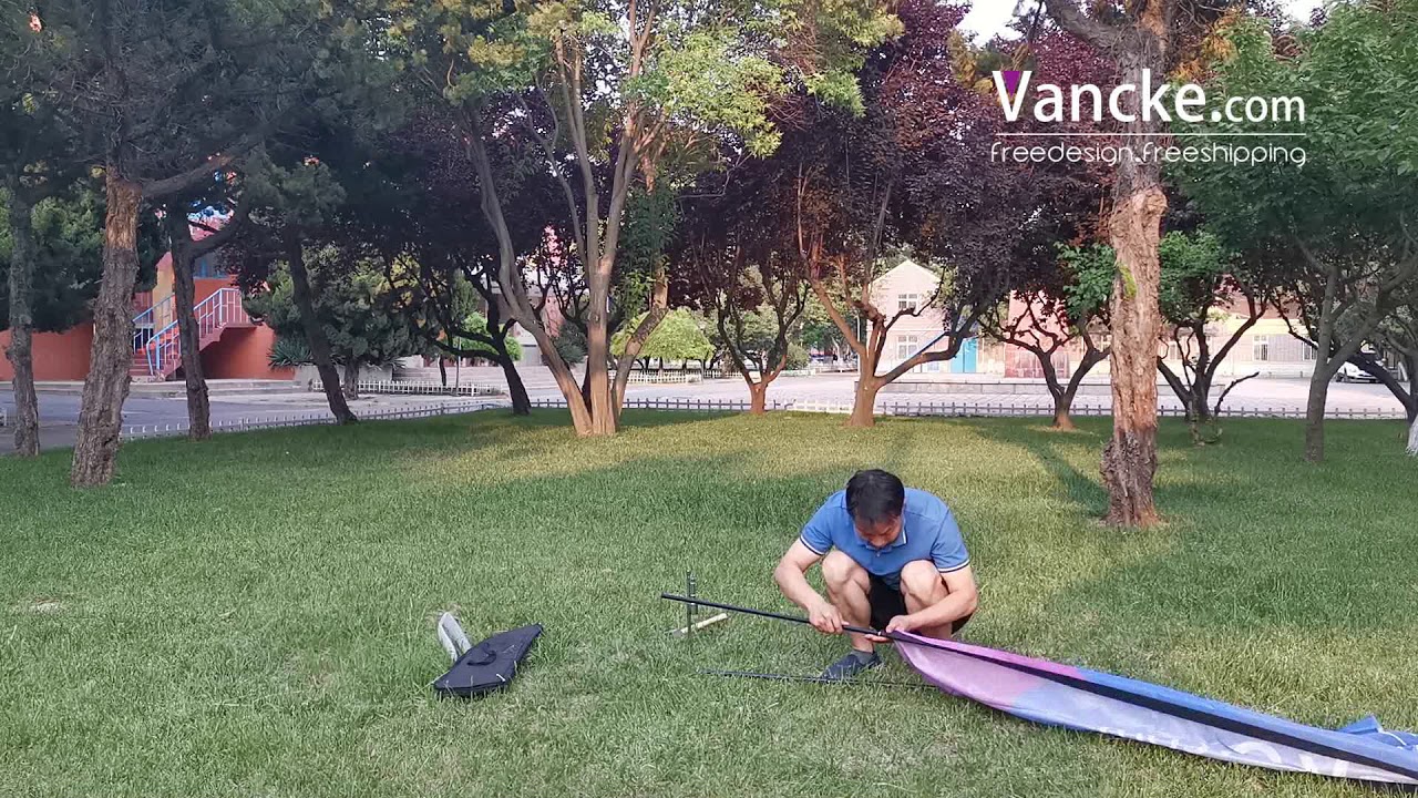 How to set up  feather flags banner swooper flags teardrop flags  pole kit with ground spike.