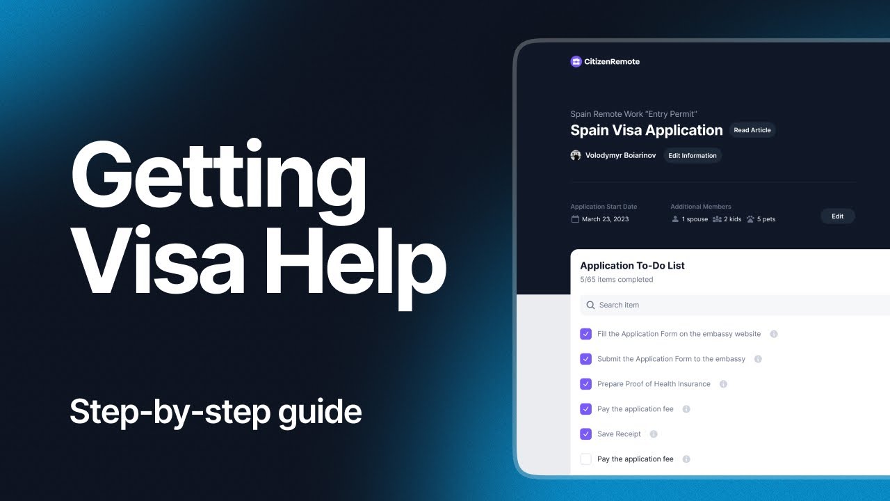 Getting Visa Help at Citizen Remote - Visa Wizard Tutorial
