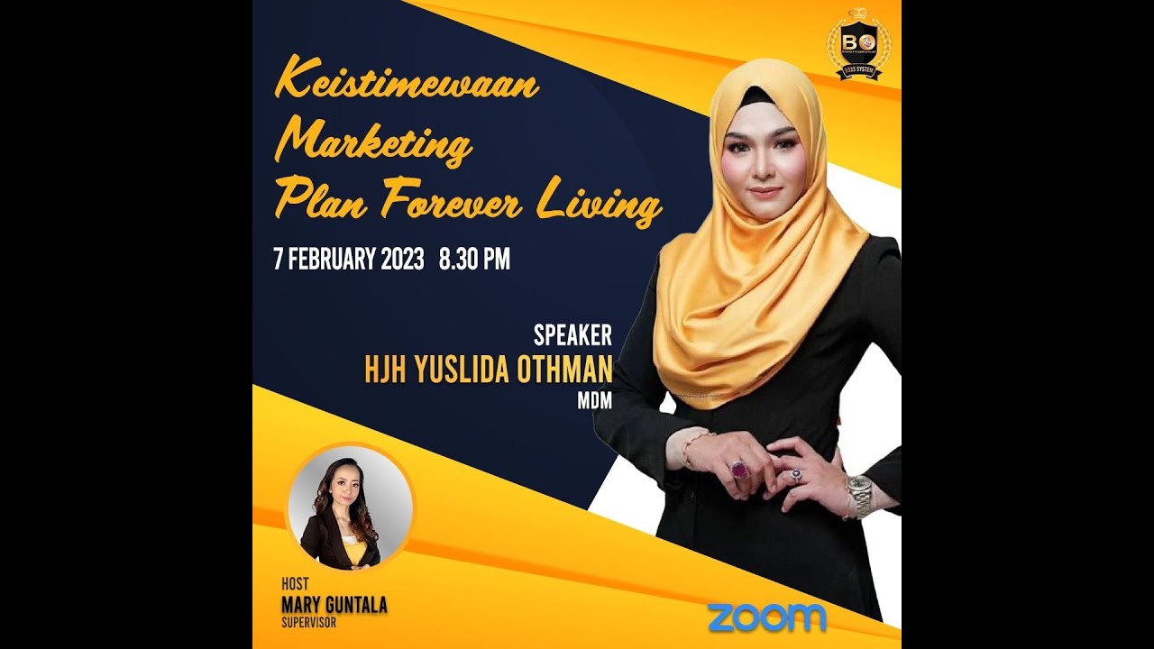 Keistimewaan Marketing Plan Forever Living - MDM Hjh Yuslida Othman